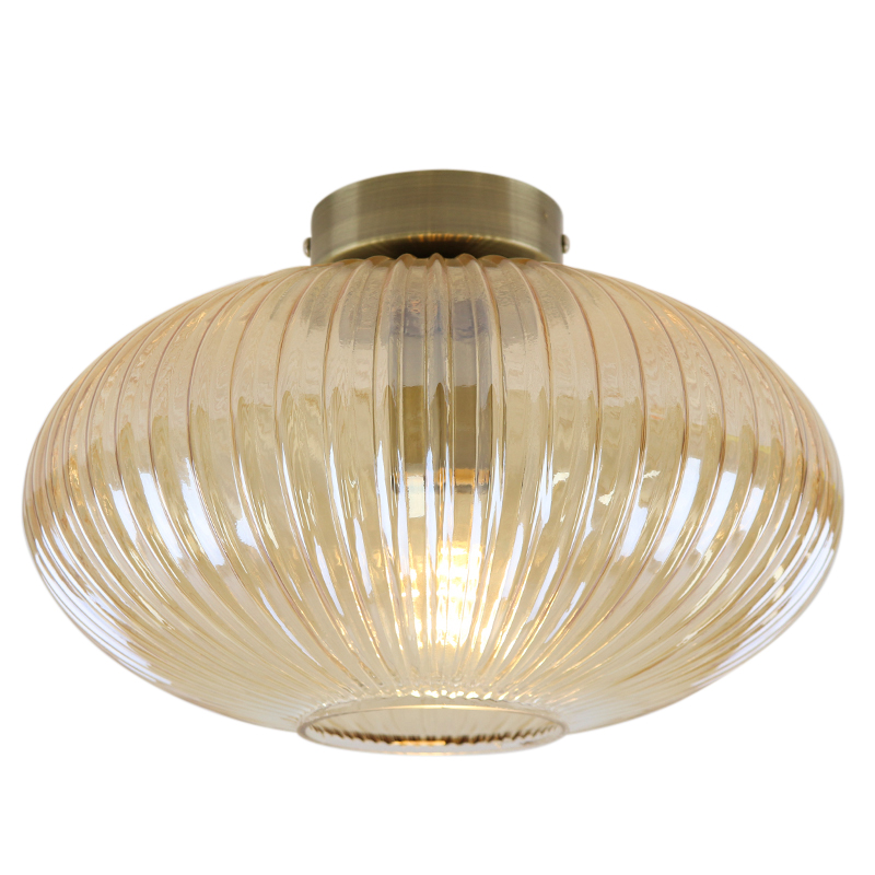 Retro Deckenlampe Bernstein, Charlois