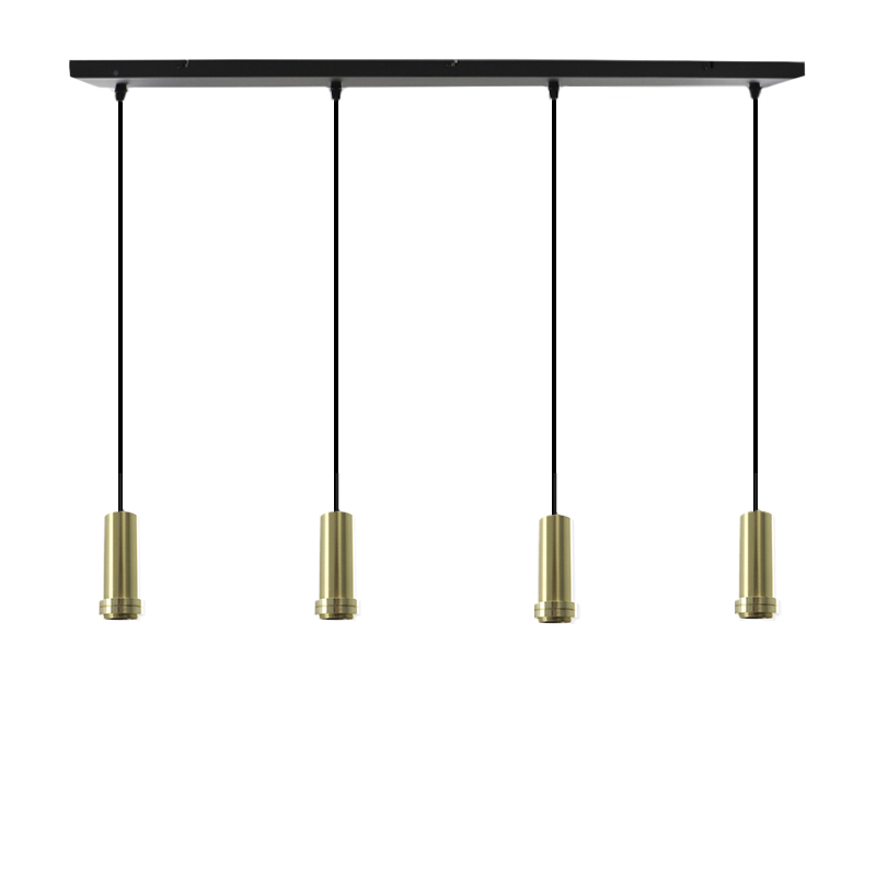 Aluminium Pendelleuchte ohne Schirm Gold, Rika