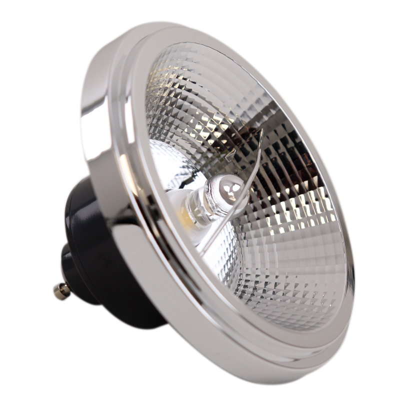 Dimmbare Olucia GU10 (AR111) LED-Lampe Clint, Schwarz, 12W, 4000K