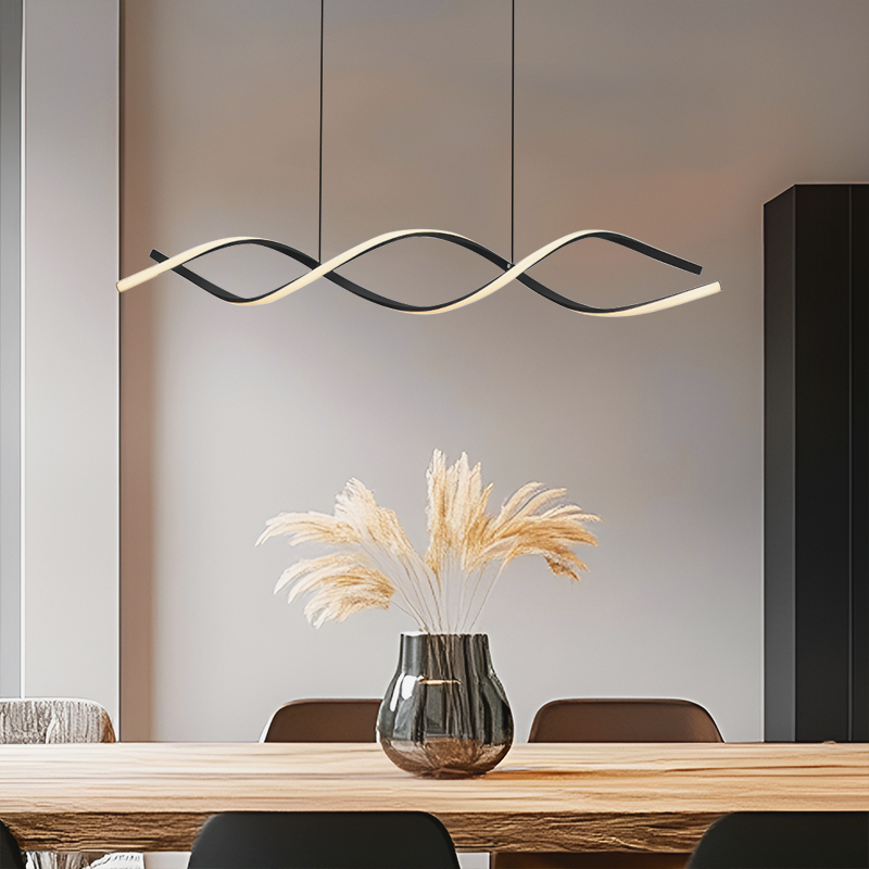 Design Pendelleuchte Schwarz, Kuno, 45W, 3000K LED, 3-stufig dimmbar