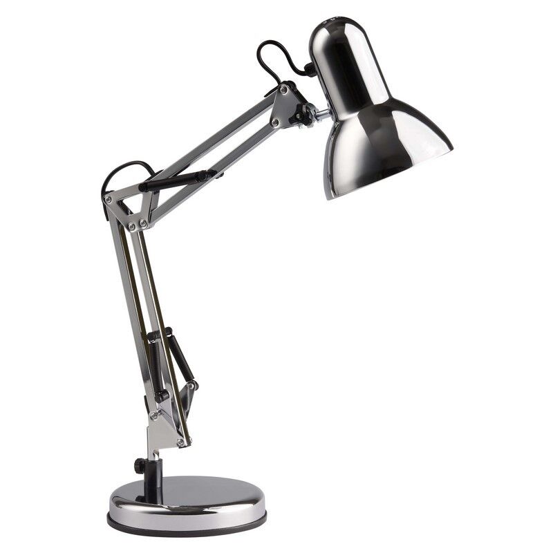 Industrielle Schreibtischlampe Chrom, Naline, mit Schalter