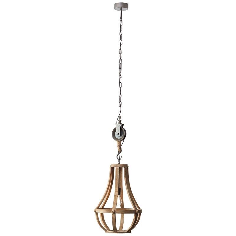 Holz Pendelleuchte Braun, Afnane