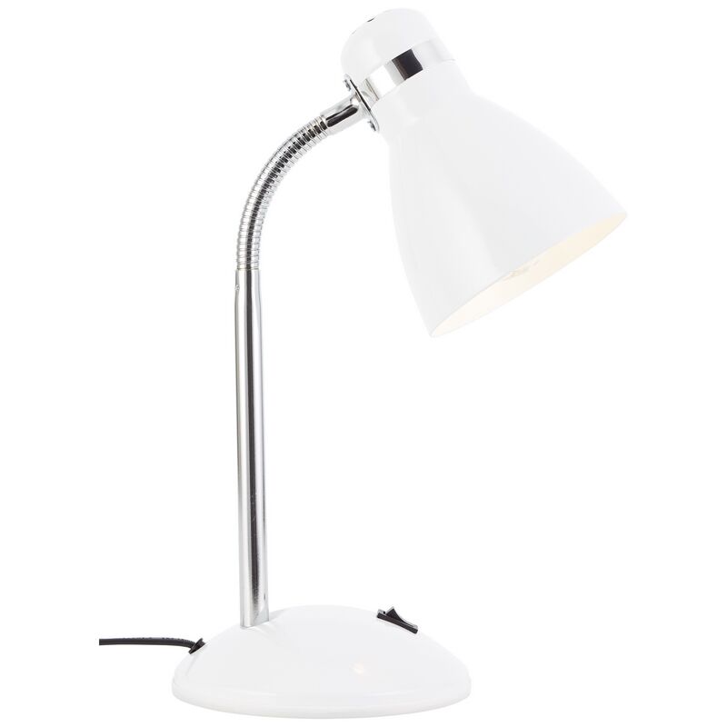 Kunststoff Schreibtischlampe Weiß, Santana, mit Schalter