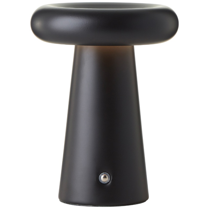 Moderne aufladbare Außen Tischlampe Schwarz, Stig, 3W, 3000K LED, IP44, 3-stufig dimmbar