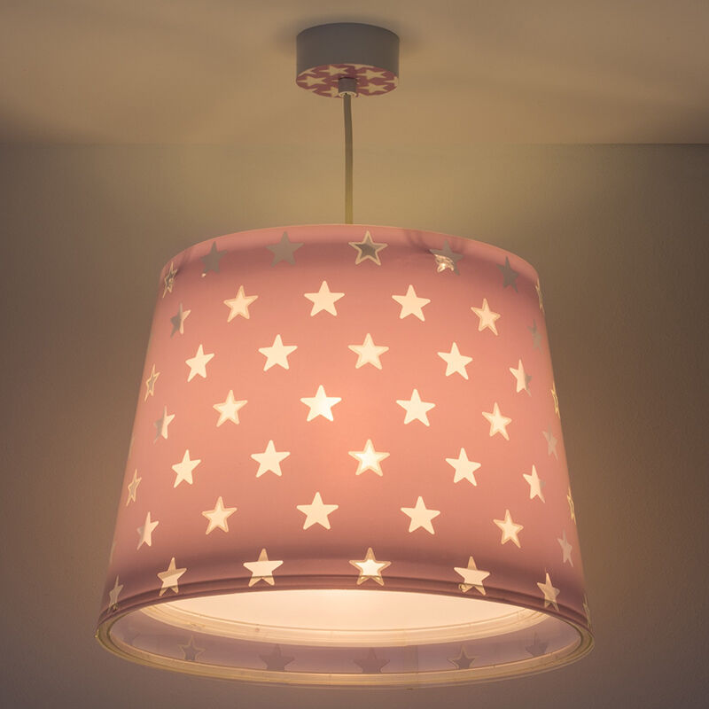 Lila Kinder Pendelleuchte Kunststoff, Stars