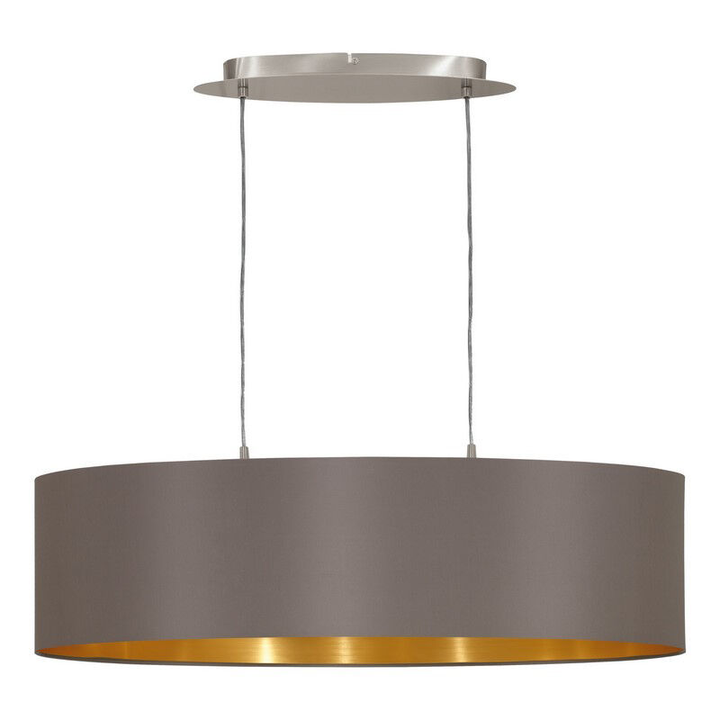 Braune moderne Pendelleuchte Stoff, Terme