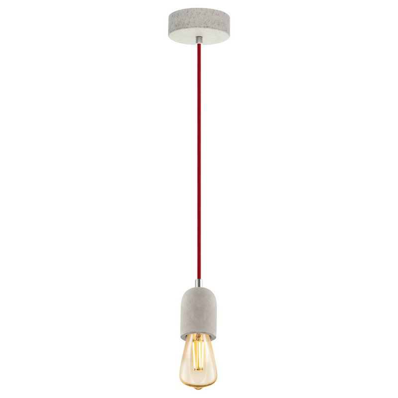 Graue vintage Pendelleuchte Metall, Christel