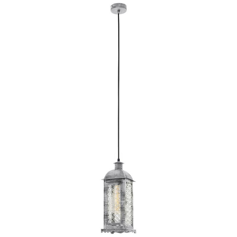 Silberne retro Pendelleuchte Metall, Abderrahman