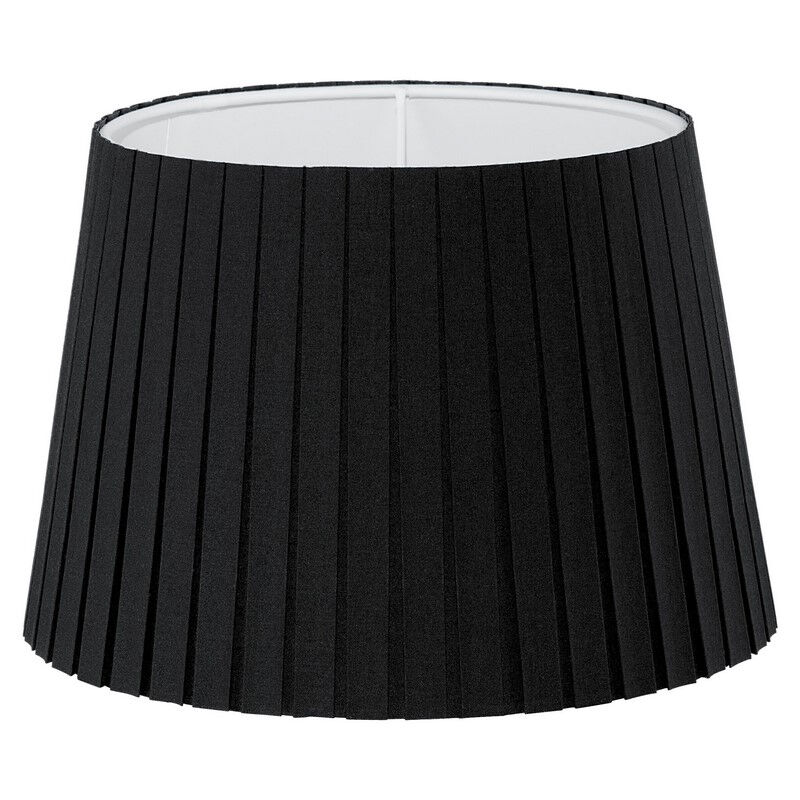 Schwarze Lampenschirm Noah, Stoff, klassisch