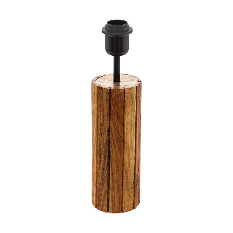 Holz Tischleuchte Braun, Jayvano, mit Schalter