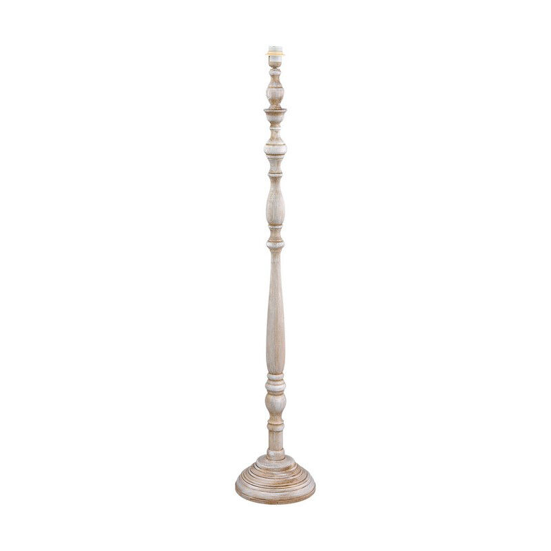 Holz Stehlampe Weiß, Ayden, mit Schalter