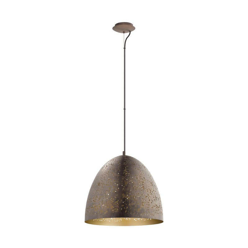 Braune retro Pendelleuchte Stahl, Ajay