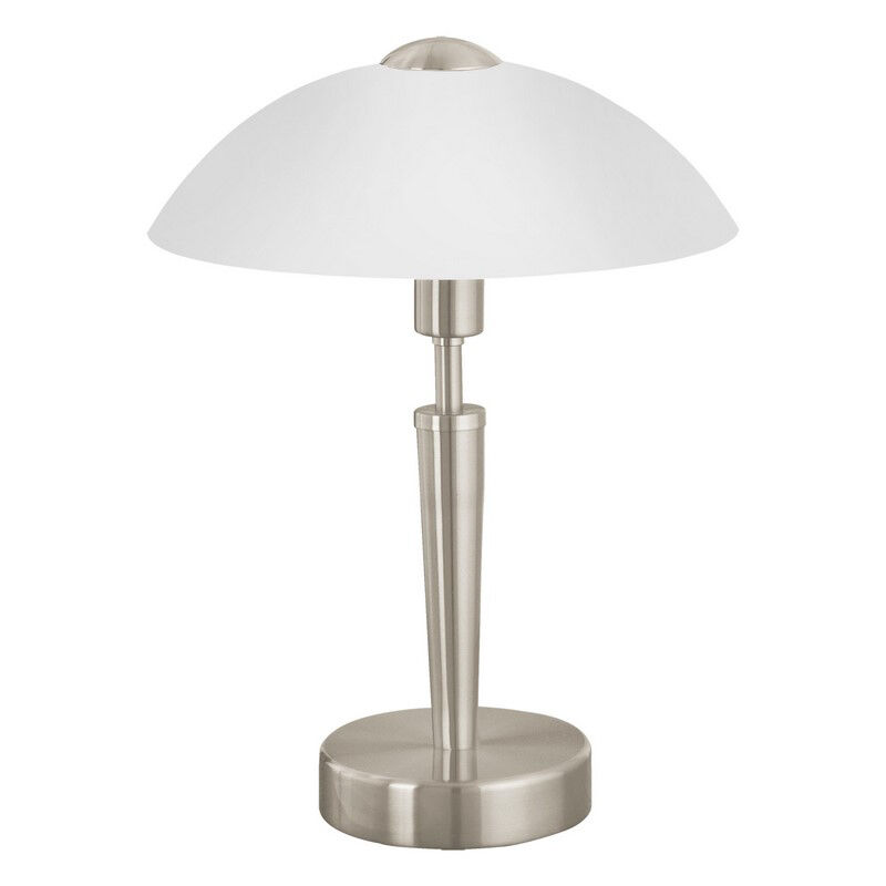 Nickel antik Tischleuchte Glas, Miam, mit Touch-Dimmer