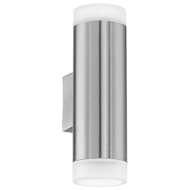 Silberne moderne Up down Wandleuchte Kunststoff, Marlies, IP44