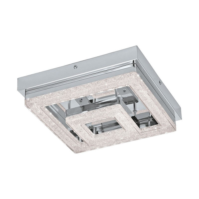 Chrom moderne Deckenleuchte Kunststoff, Arjo, 12W, 3000K LED