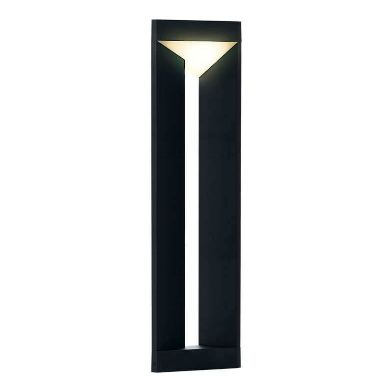 Schwarze moderne Außenleuchte Aluminium, Lyke, 10W, 3000K LED, IP54