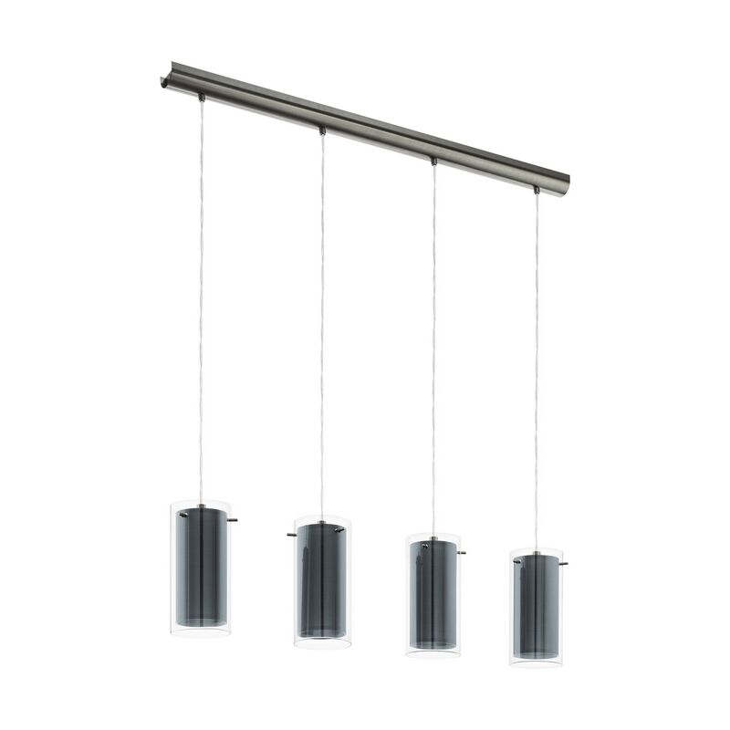 Nickel moderne Pendelleuchte Glas, Barceno
