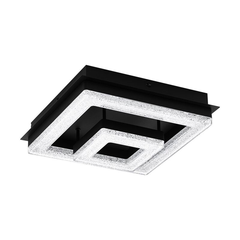 Schwarze design Deckenlampe Stahl, Arjo, 12W, 3000K LED