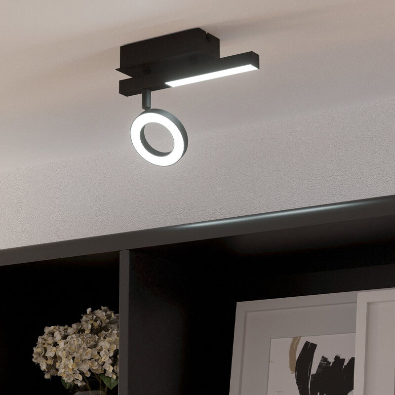 Schwarze moderne Deckenstrahler Aluminium, Madelinde, 3,2W, 3000K LED