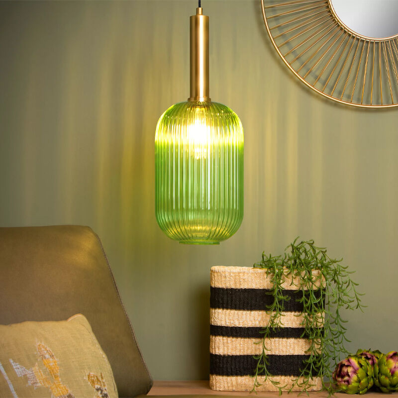 Goldene Pendelleuchte Retro, Maloto