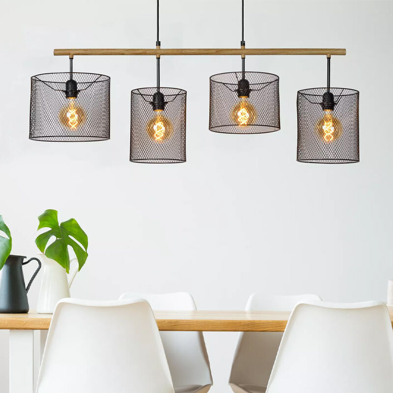 Schwarze Pendelleuchte Retro, Baskett