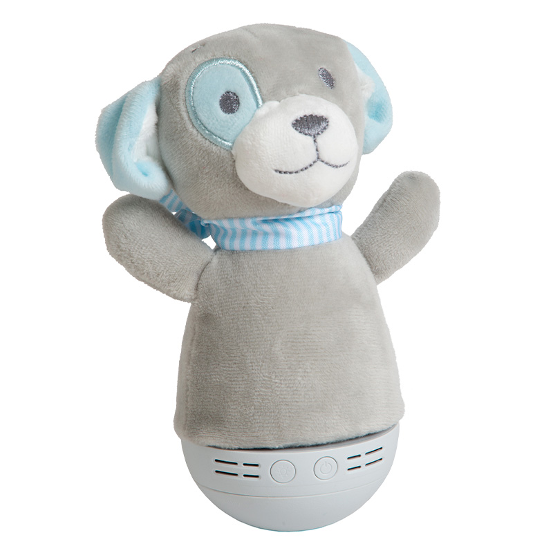 Graue Kinderzimmer Tischleuchte Modern, Dolly, 3W, RGB LED, mit Schalter