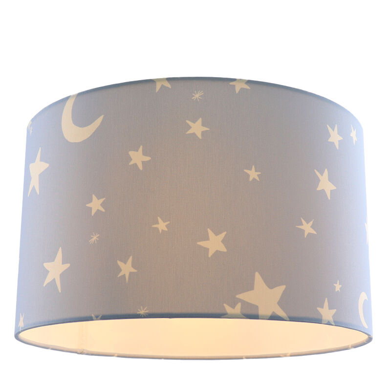 Stoff Kinder Deckenleuchte Blau, Stars