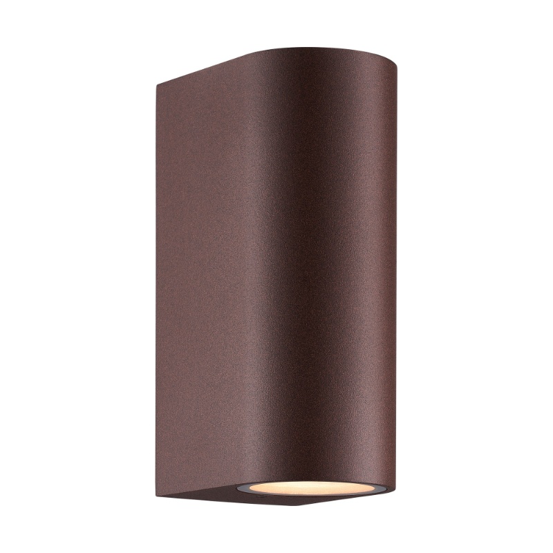 Rostfarbene Up down Wandleuchte Modern, Dion, IP44