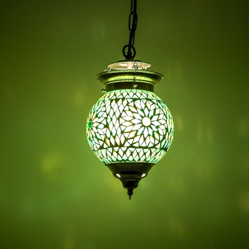 Grüne Mosaik Pendelleuchte Orientalisch, Nisrin