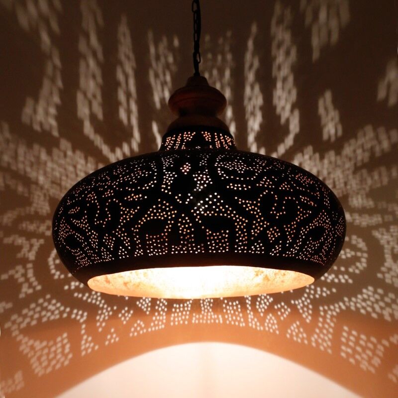 Schwarze Pendelleuchte Orientalisch, Zina
