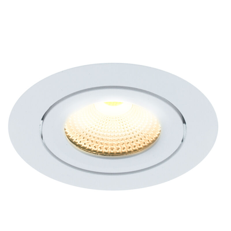 Weiße Einbaustrahler Aluminium, Wimke, 5W, 2700K LED, IP44