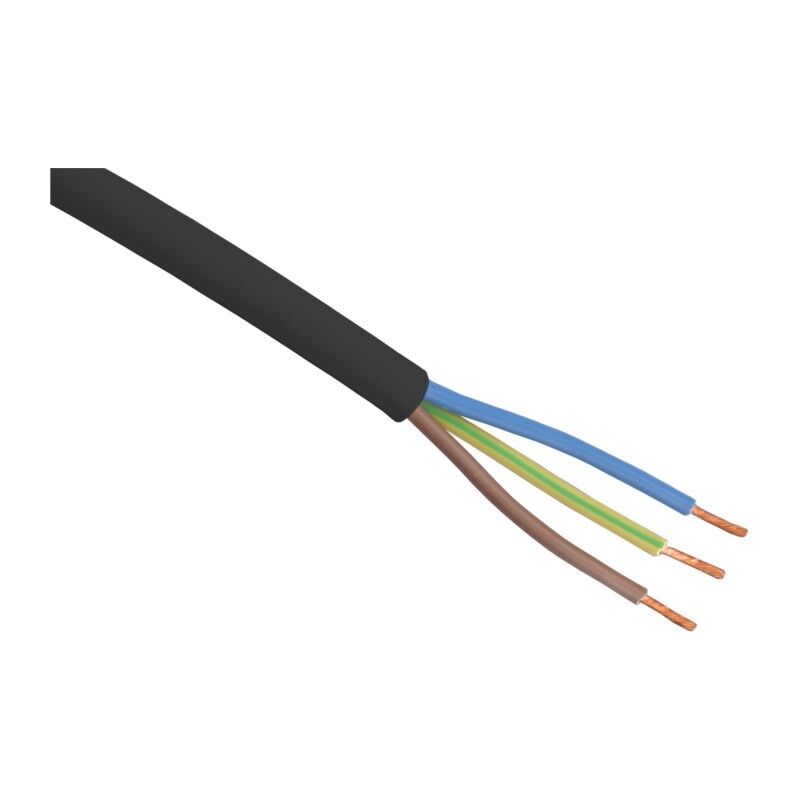 5 Meter Haushaltskabel VMVL 3 x 1,0 mm, schwarz