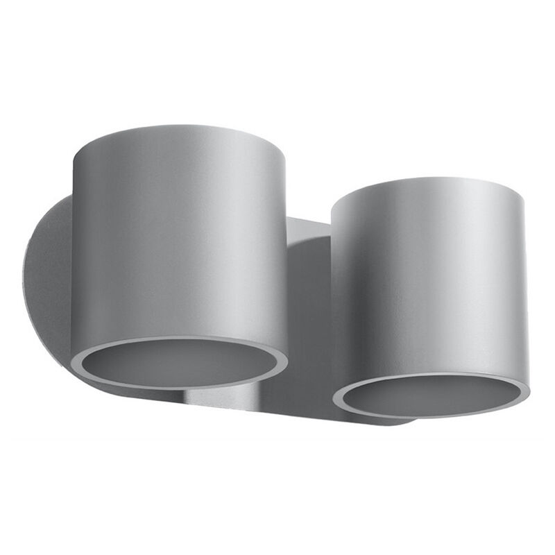 Aluminium Up down Wandleuchte Grau, Amely