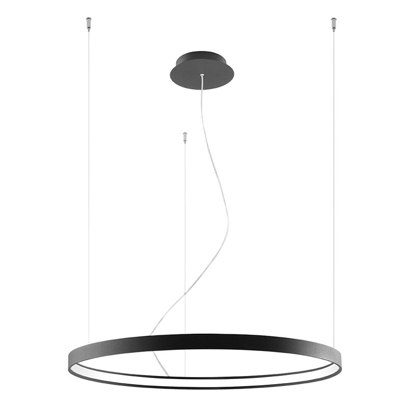Aluminium Pendelleuchte Schwarz, Ringo, 50W, 3000K LED