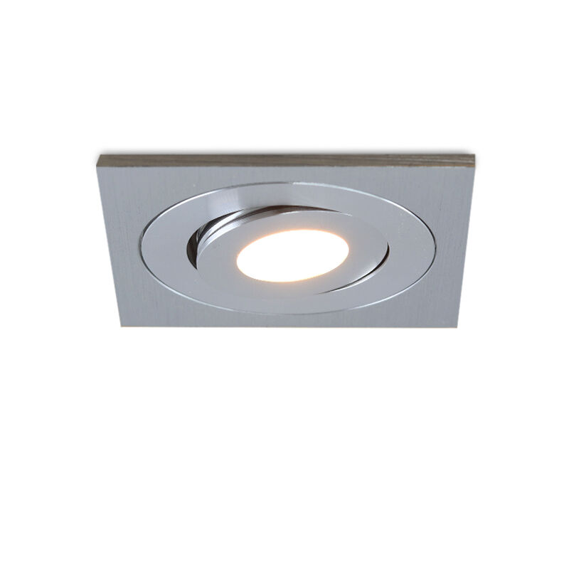 Rona eckige schwenkbare Veranda inbouwspot, IP44, dimbar, Chrom