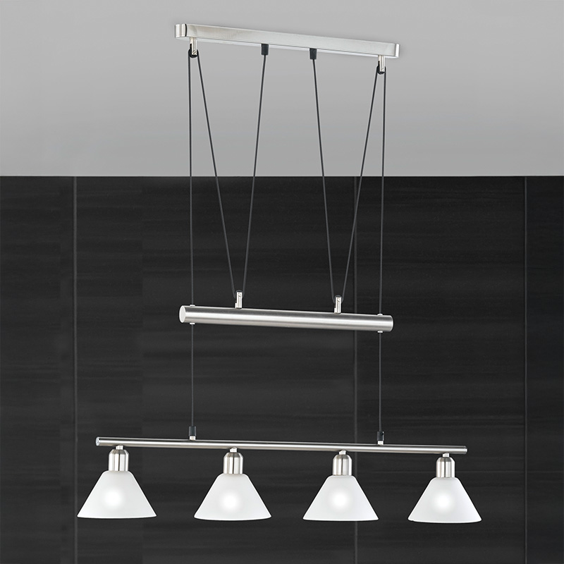Nickel Pendelleuchte Antik, Portland