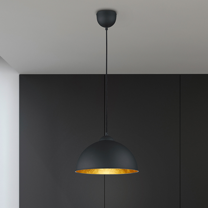 Schwarze Pendelleuchte Metall, Lyndee