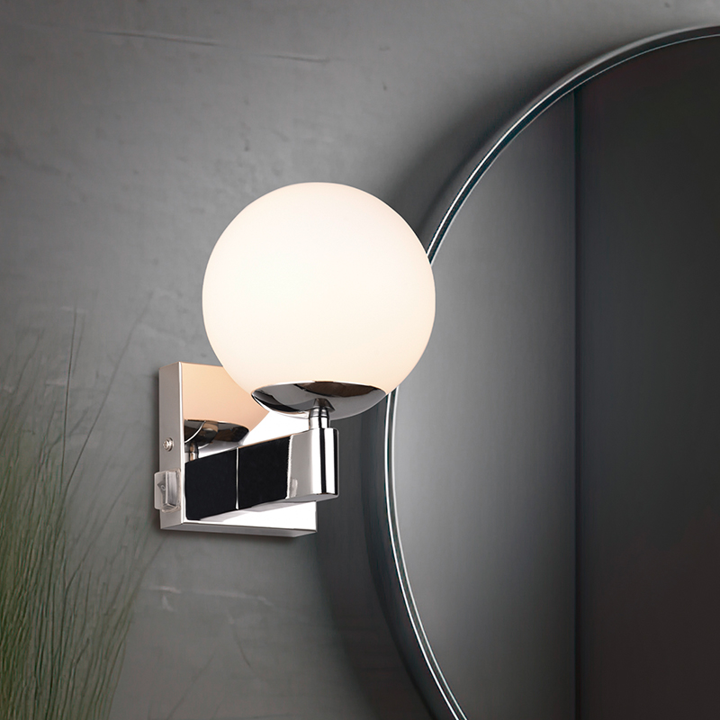 Chrom Wandleuchte Badezimmer Modern, Eray, IP44