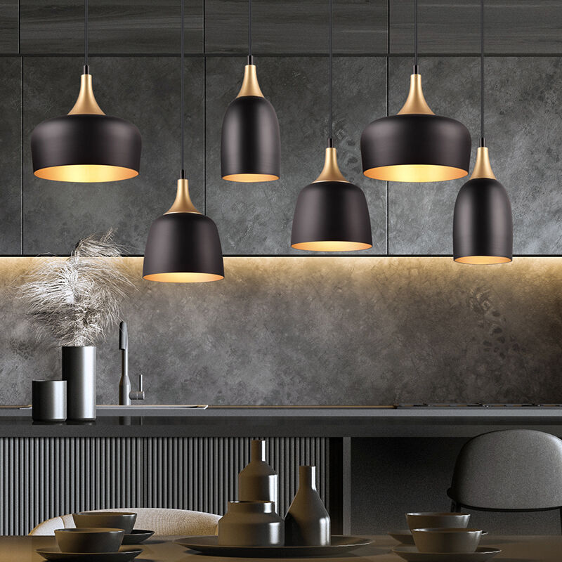 Schwarze Pendelleuchte Modern, Declan