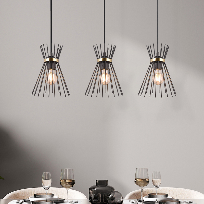 Schwarze Pendelleuchte Industrial, Fransiscus
