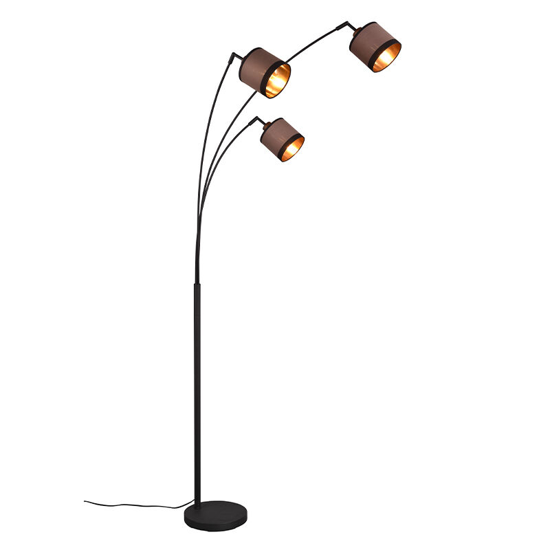 Taupe Bogenlampe Modern, Denley, mit Schalter