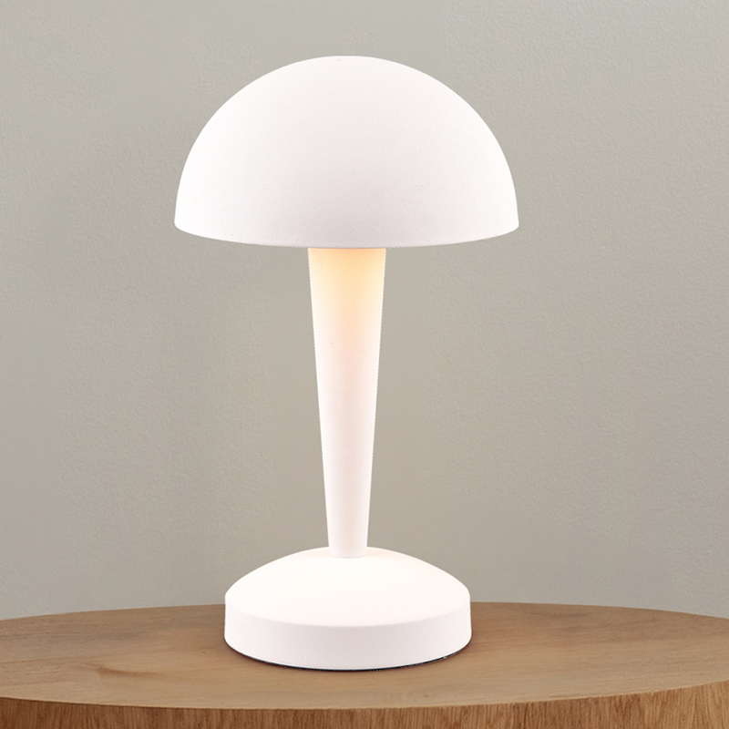 Weiße Tischleuchte Modern, Delila, mit Touch-Dimmer