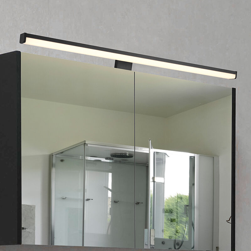 Schwarze Wandleuchte Badezimmer Modern, Celal, 11,5W, 3000K LED, IP44