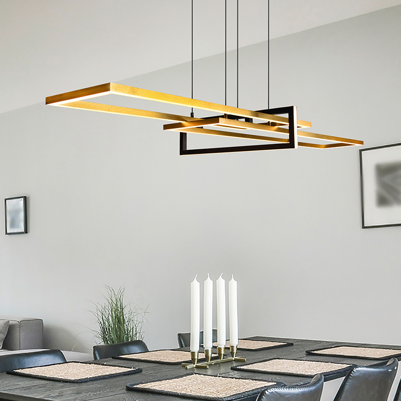 Messing Pendelleuchte Modern, Hatun, 34W, 3000K LED