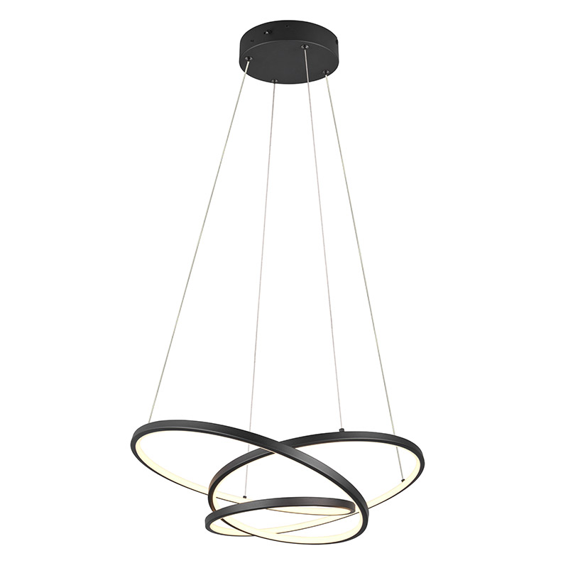 Schwarze Pendelleuchte Design, Teodore, 34W, White Switch LED, 3-stufig dimmbar