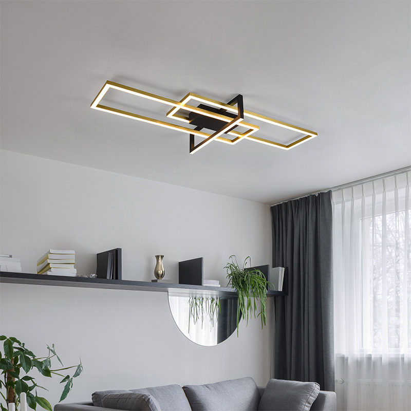 Messing Deckenlampe Modern, Hatun, 34W, 3000K LED