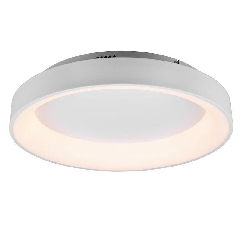 Weiße Deckenlampe Modern, Jered, 48W, warm- bis kaltweiß einstellbare LED, mit Fernbedienung