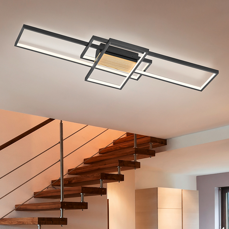 Braune Deckenlampe Modern, Plane, 35W, 3000K LED