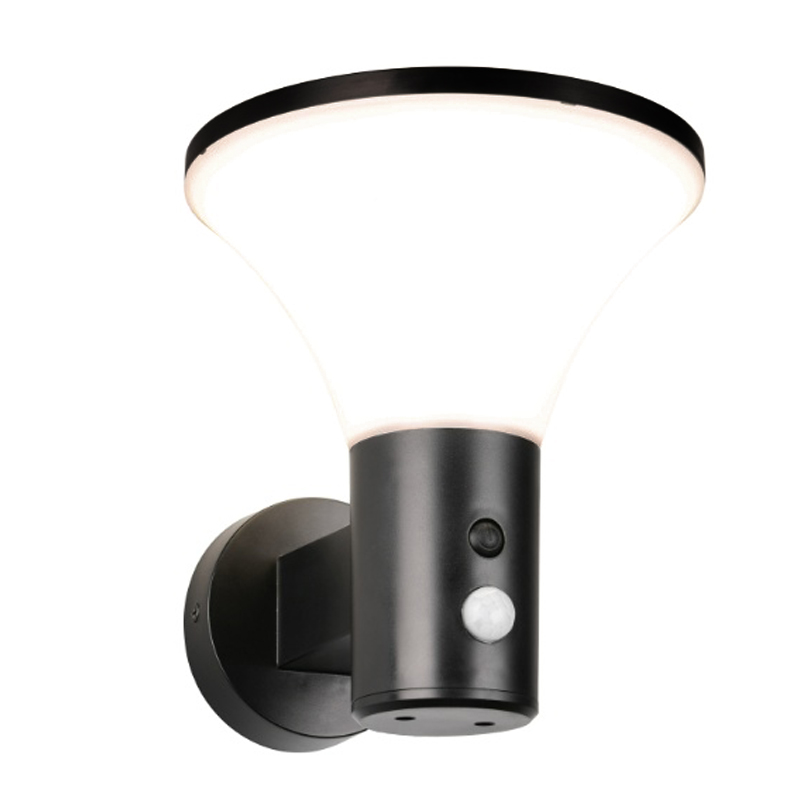 Schwarze Solar Außen Wandleuchte Modern, Nebahat, 3W, 4000K LED, IP44
