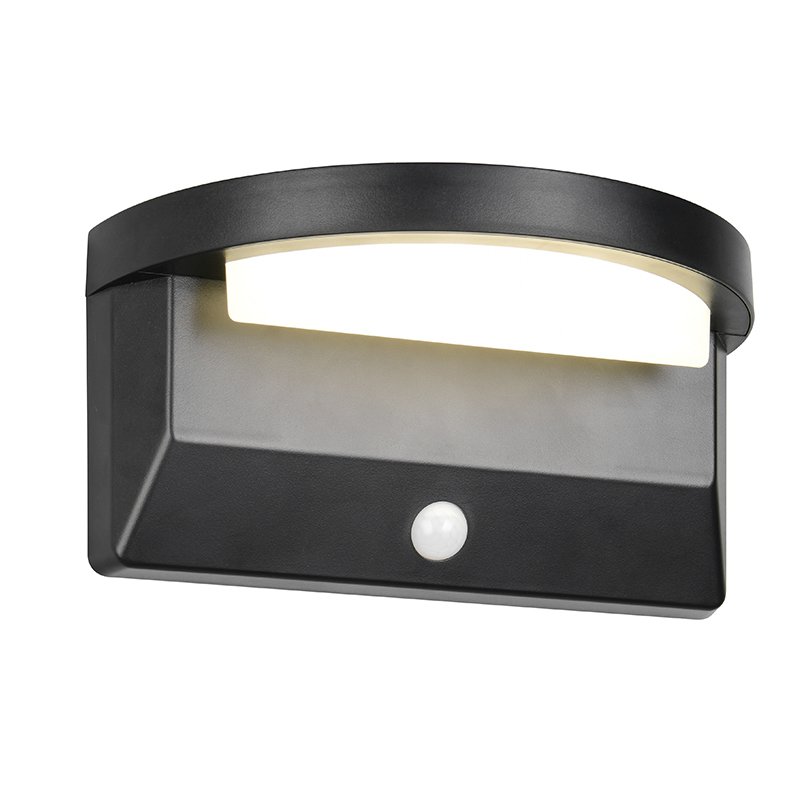 Schwarze Solar Außen Wandleuchte Modern, Neelam, 8W, 4000K LED, IP44
